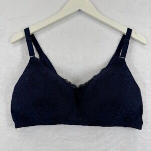 Torrid Curve 40D Navy Blue Full Coverage Lace Comfort Wire Free Bra Smoothing